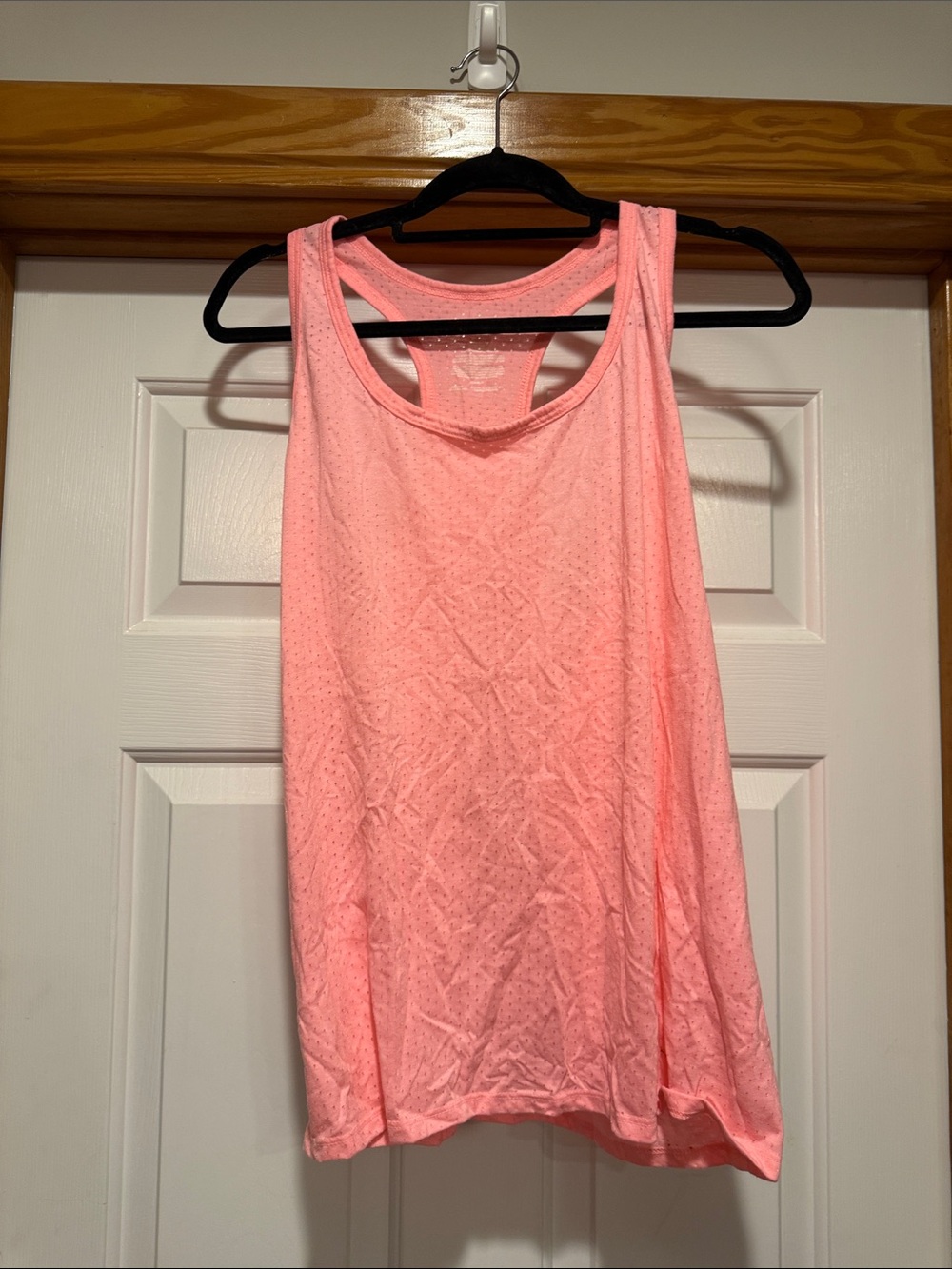 Athletic Works Neon Coral Performance Racerback Tank